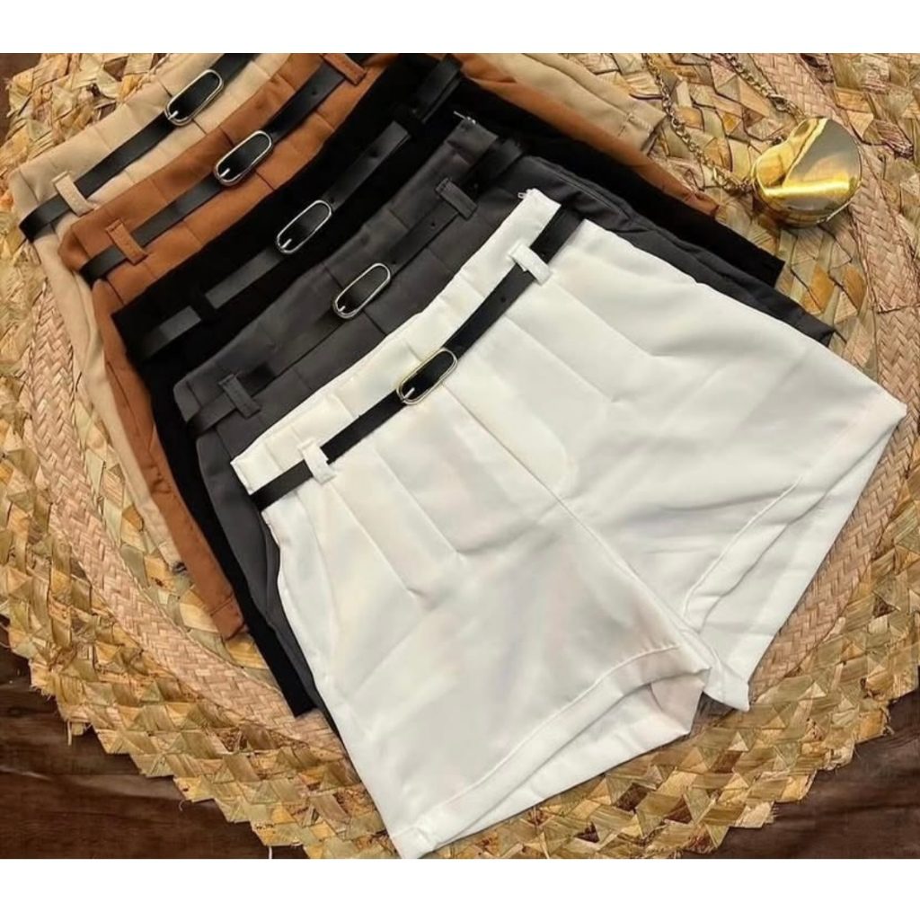 Short de Alfaiataria Cintura Alta com Cinto -FIN160 - Imagem 3