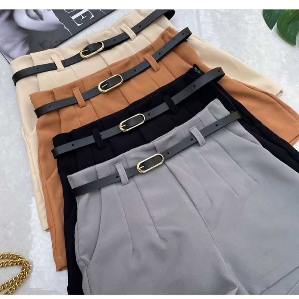 Short de Alfaiataria Cintura Alta com Cinto -FIN160 - Imagem 4