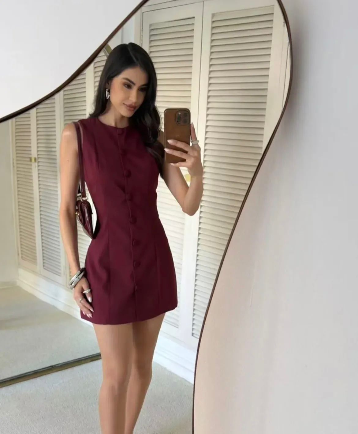 Vestido de Alfaiataria com Botões e Laço nas Costas