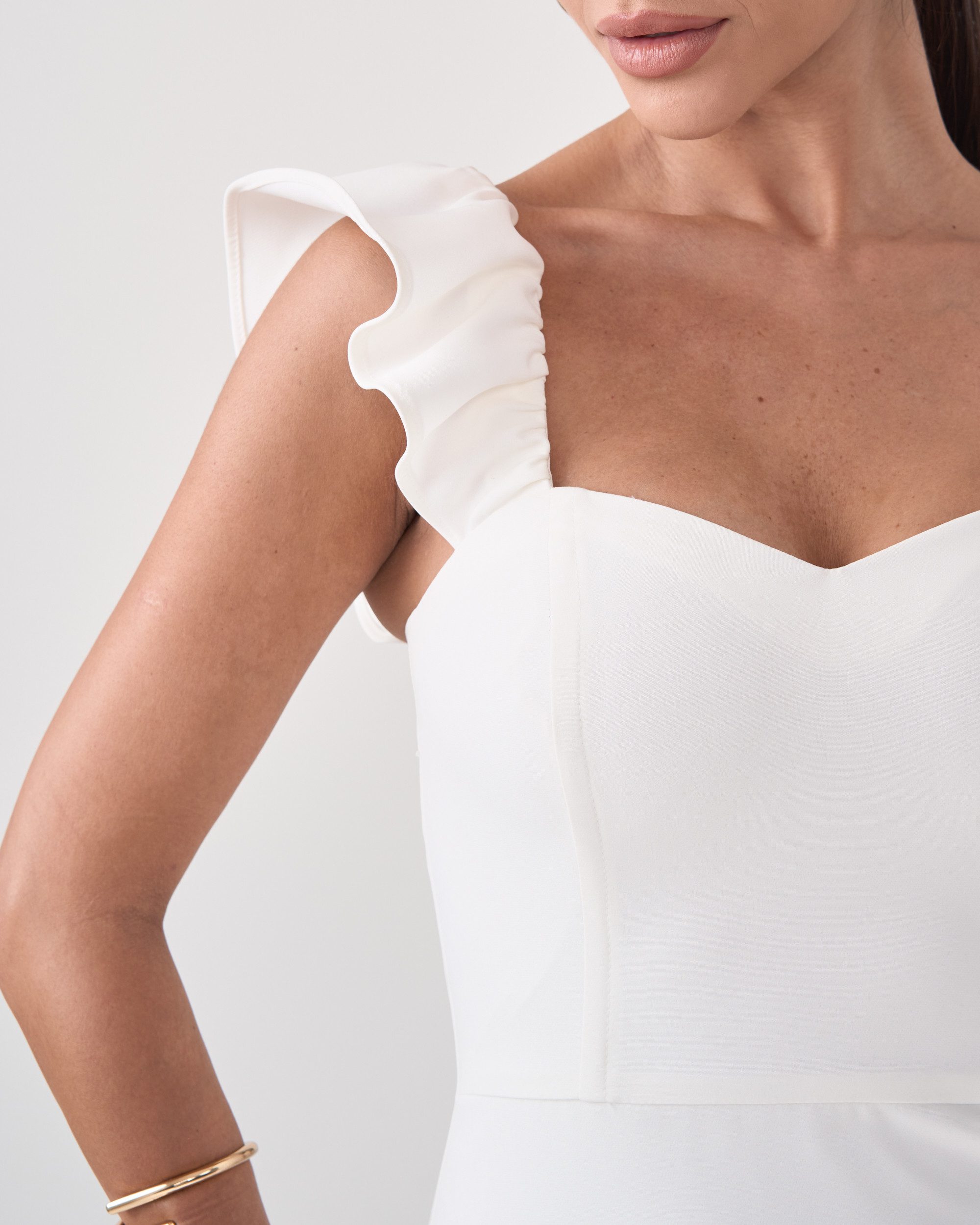 Vestido de Noiva Midi em Alfaiataria com Fenda Soraya - FIN323 - Imagem 5