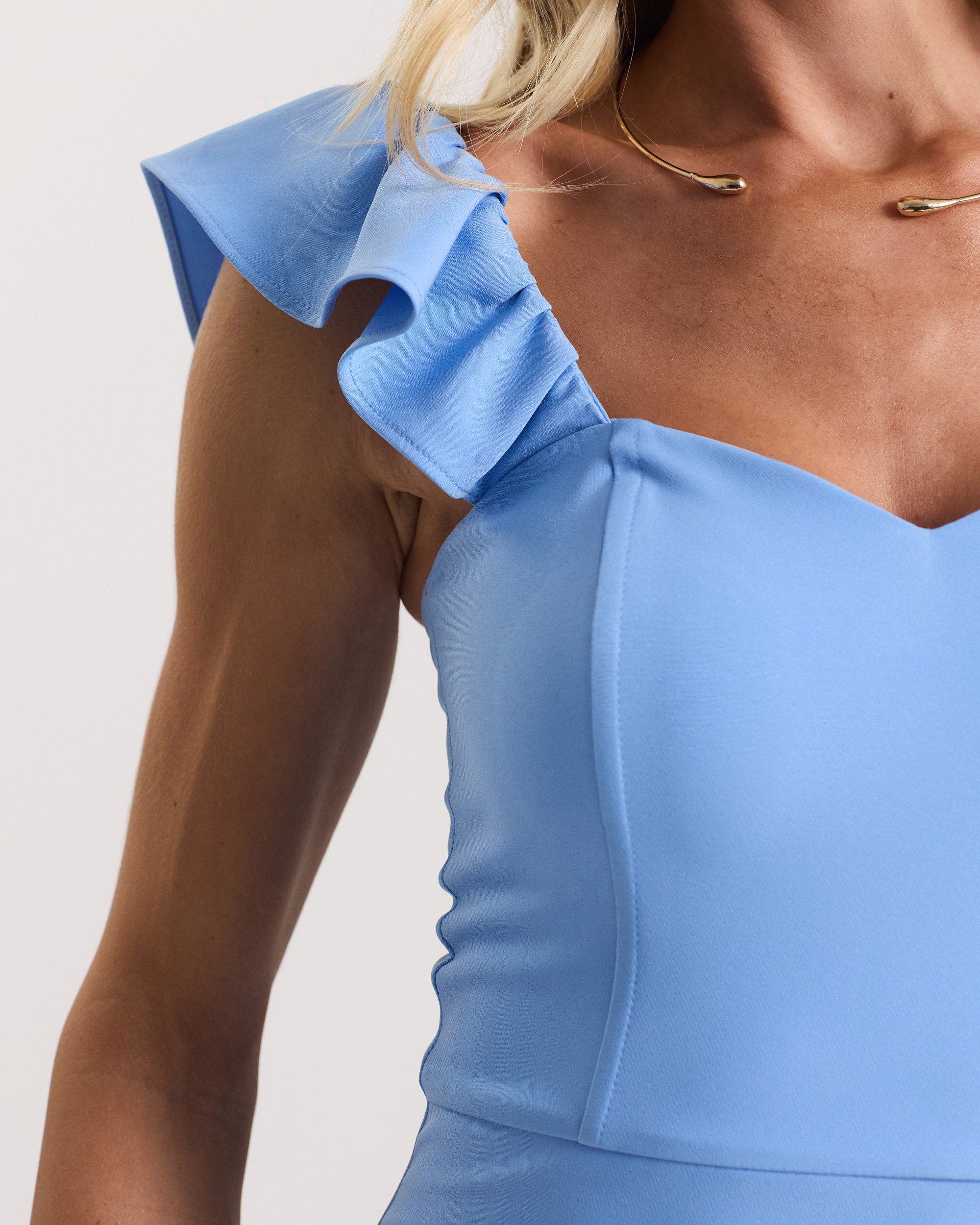 Vestido de Noiva Midi em Alfaiataria com Fenda Soraya - FIN323 - Imagem 7