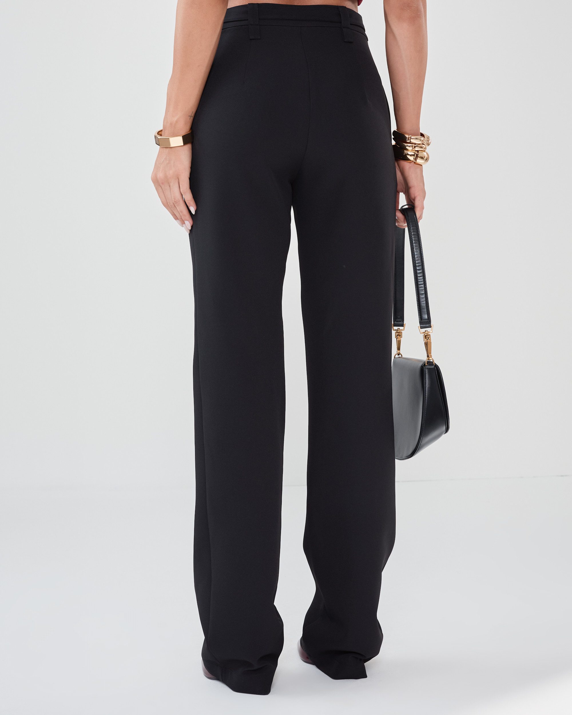 Calça Pantalona de Alfaiataria com Cinto e Cintura Alta Anita - FIN216 - Imagem 3