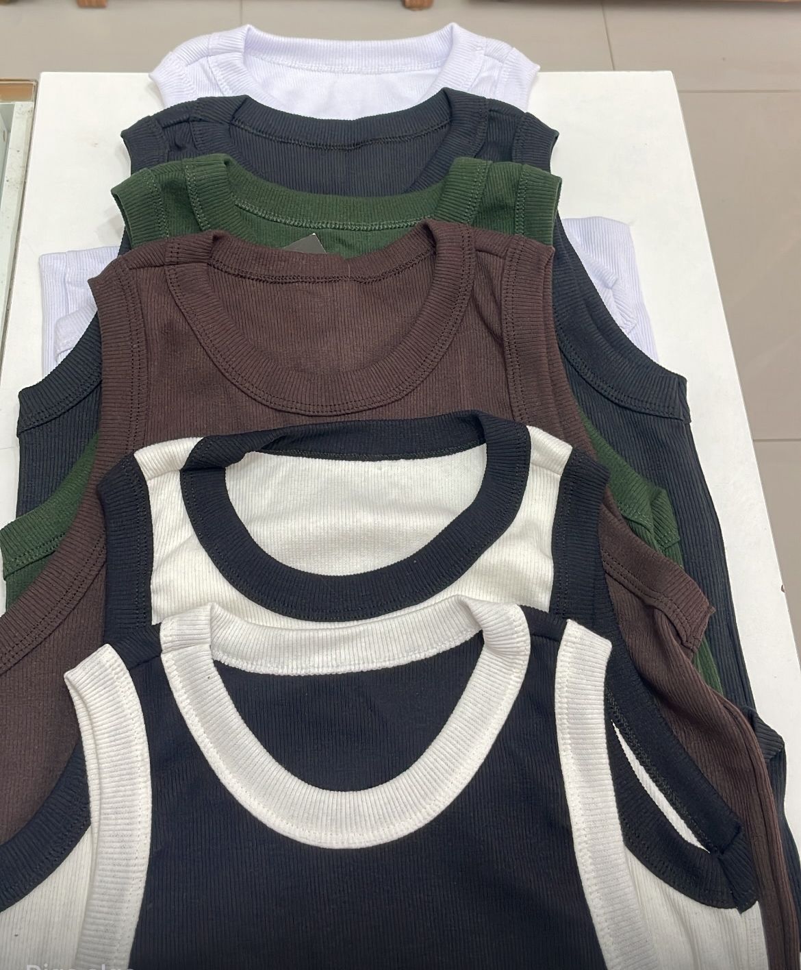 Regata de Ribana de Algodão Feminina Básica