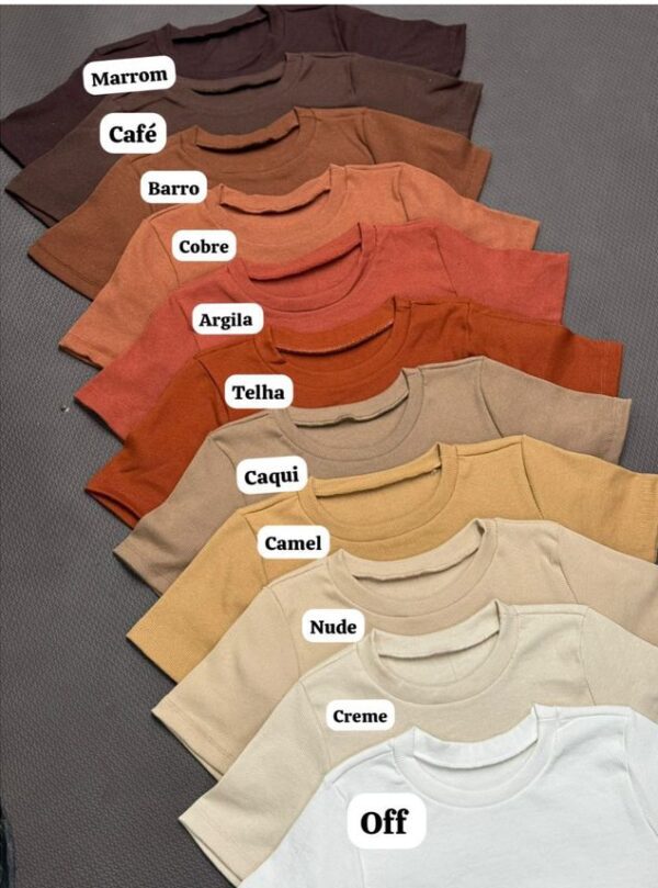 T-Shirt Básica de Algodão Feminina - FIN209