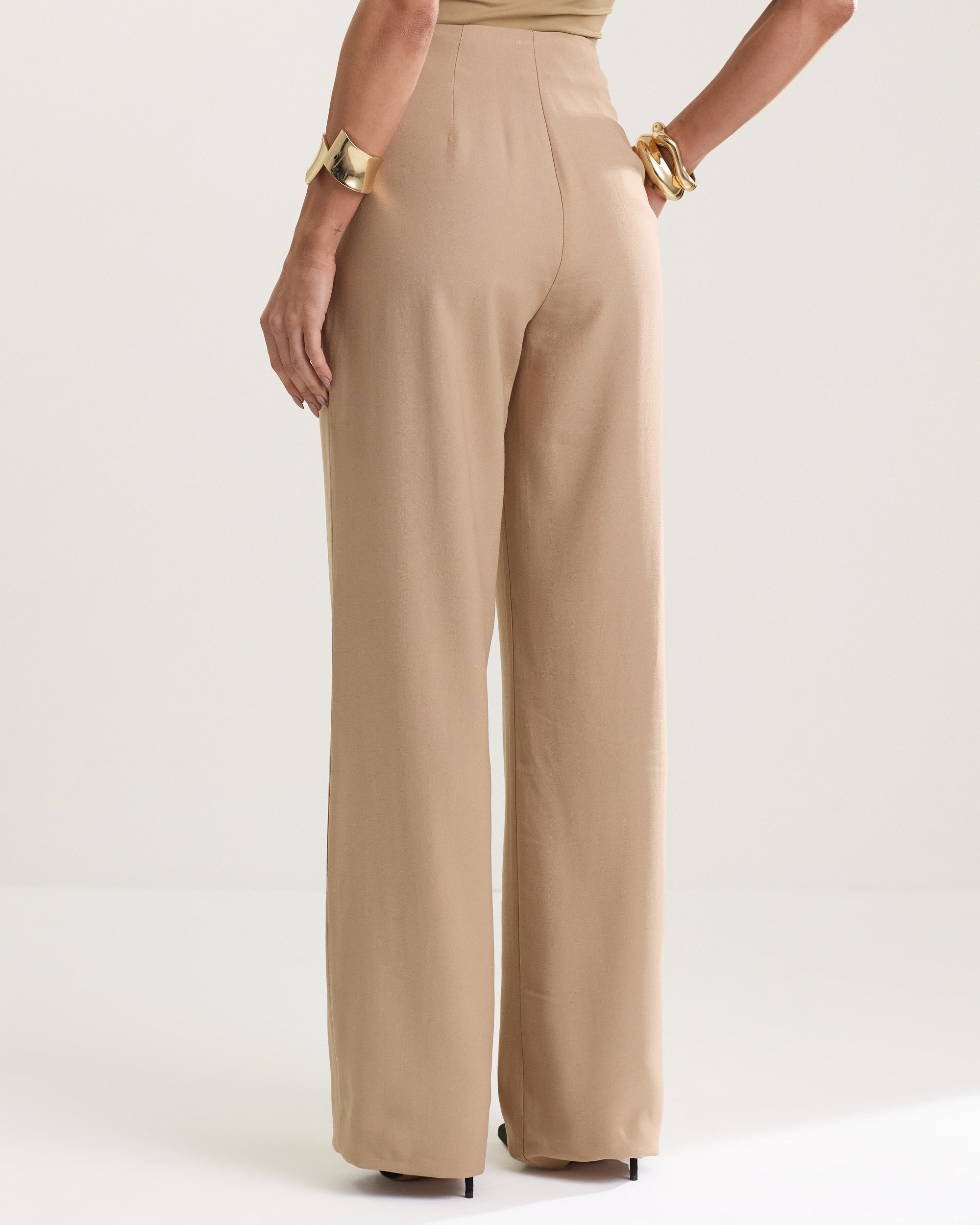 Calça de Alfaiataria Sarjada de Corte Reto Eliara - FIN206 - Imagem 4