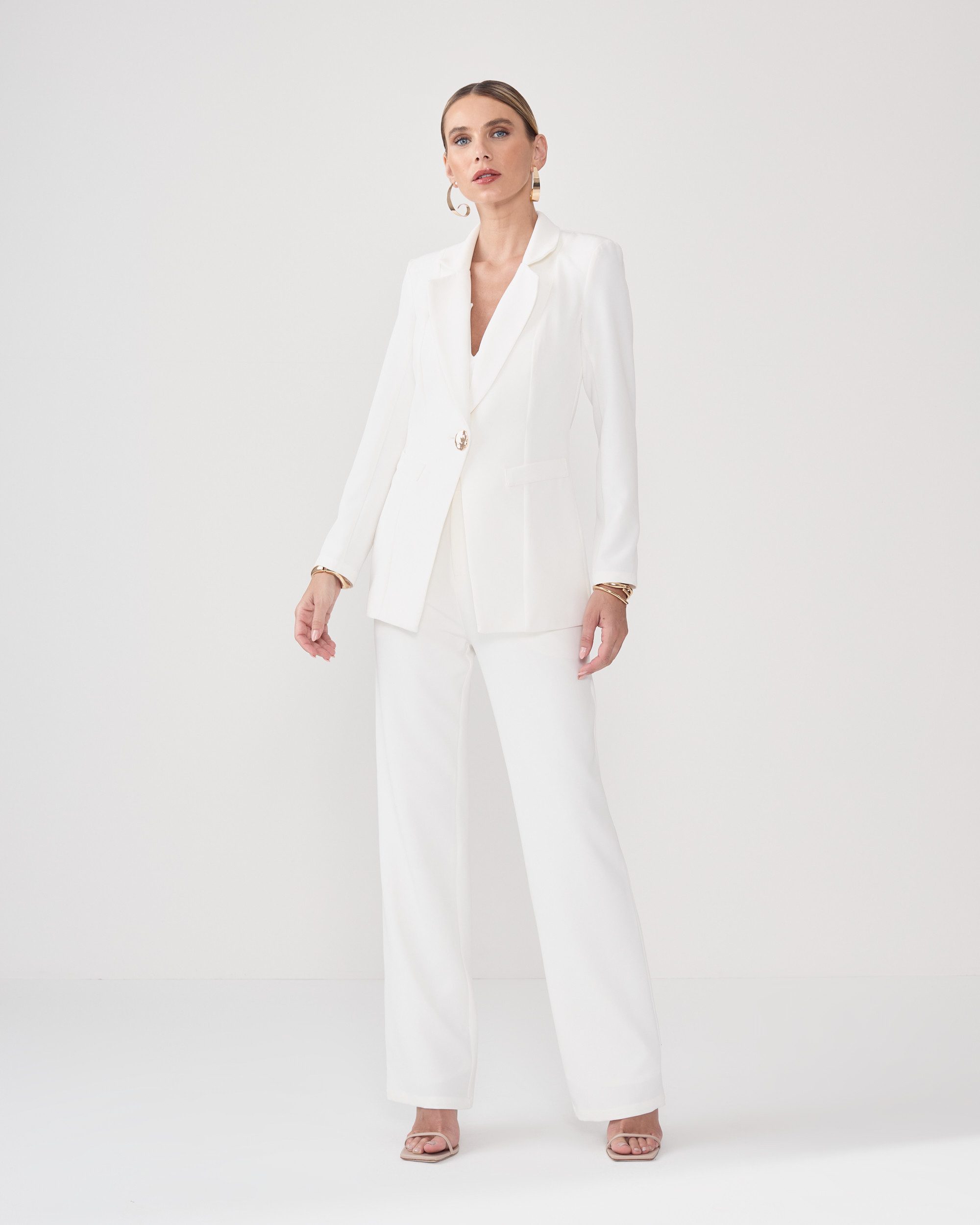 Blazer de Alfaiataria Alongado com Ombreiras Dalila - FIN205 - Imagem 3