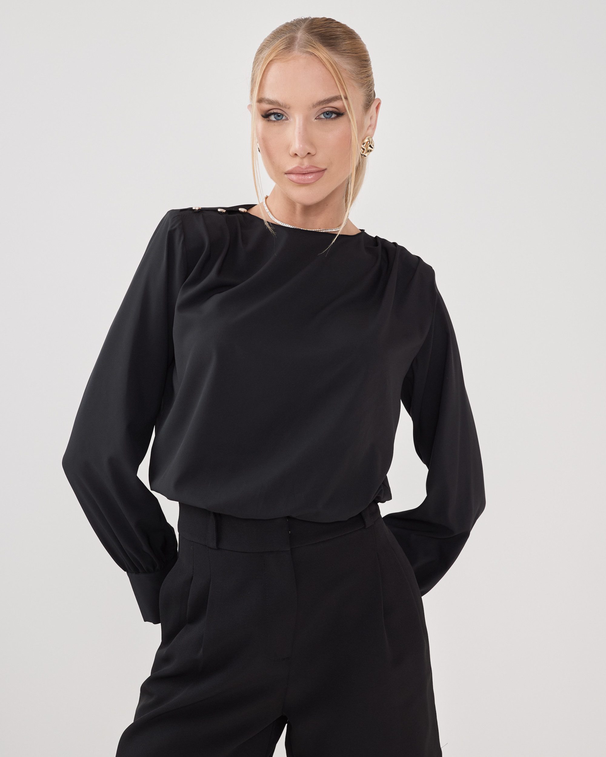 Blusa Social Rania Manga Longa - FIN202 - Imagem 5