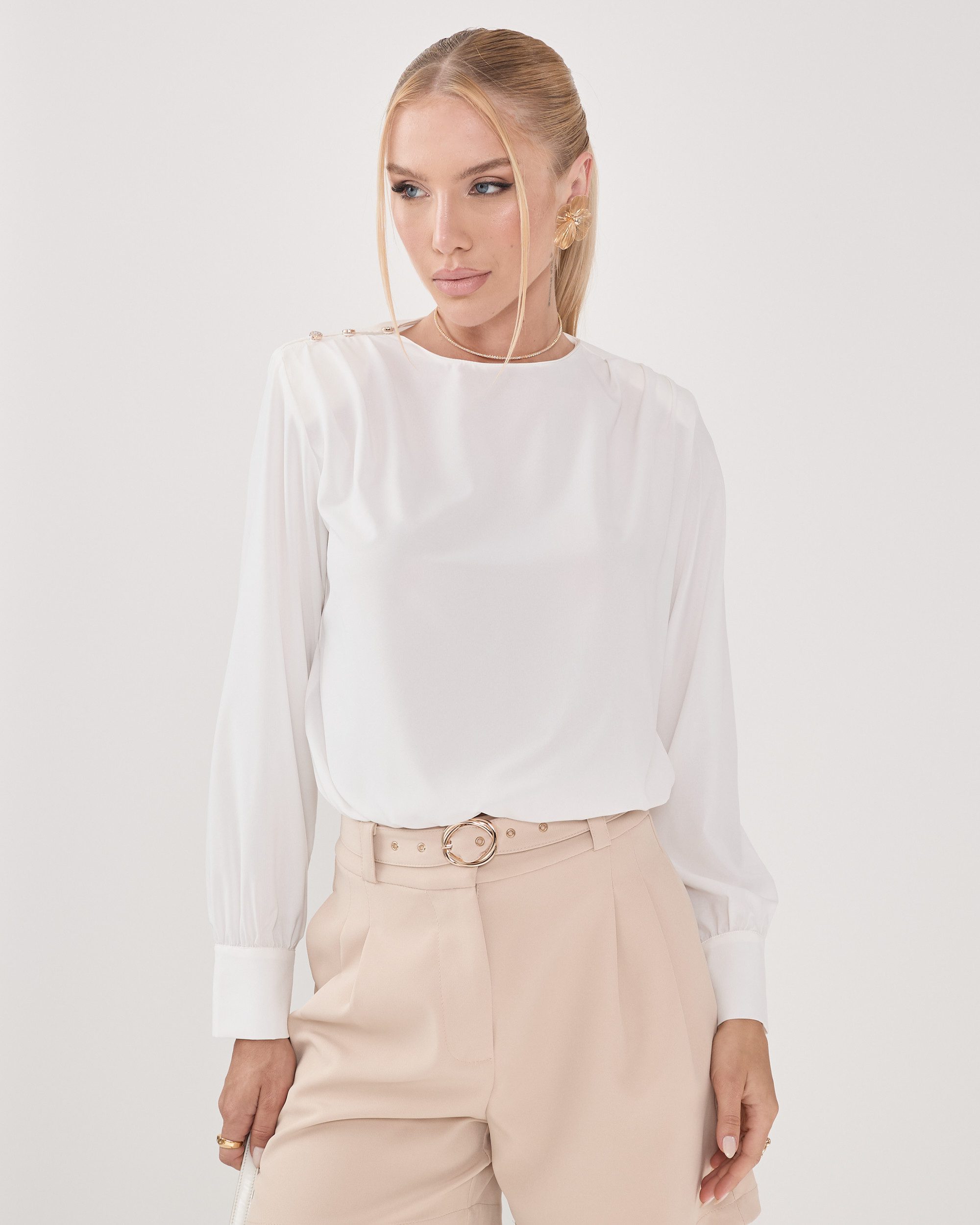 Blusa Social Rania Manga Longa - FIN202 - Imagem 4