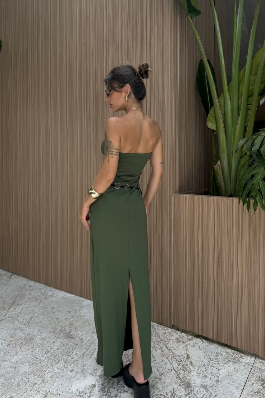 Vestido Midi Tomara que Caia de Poliamida Gabriella - FIN199 - Imagem 4