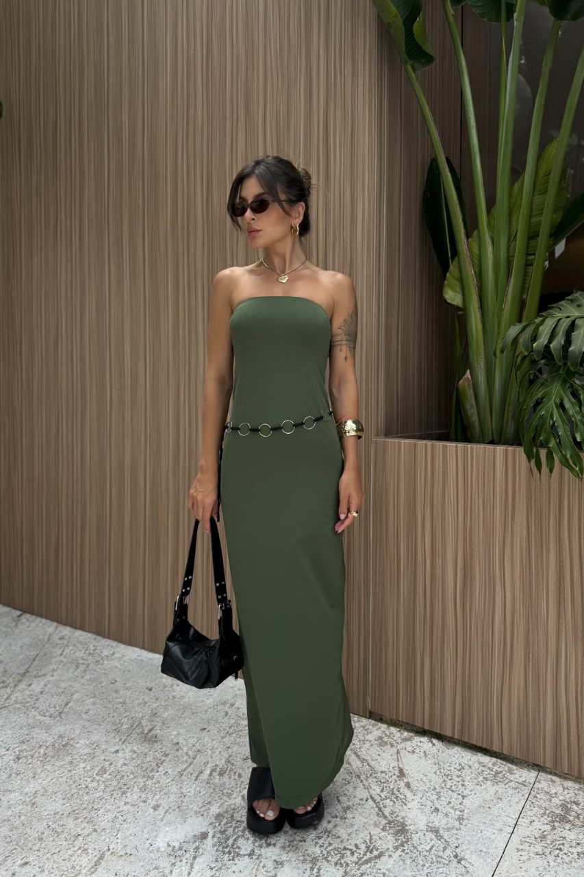 Vestido Midi Tomara que Caia de Poliamida Gabriella - FIN199 - Imagem 6