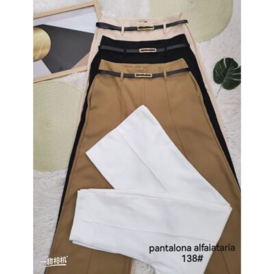 Calça Pantalona de Alfaiataria Cintura Alta