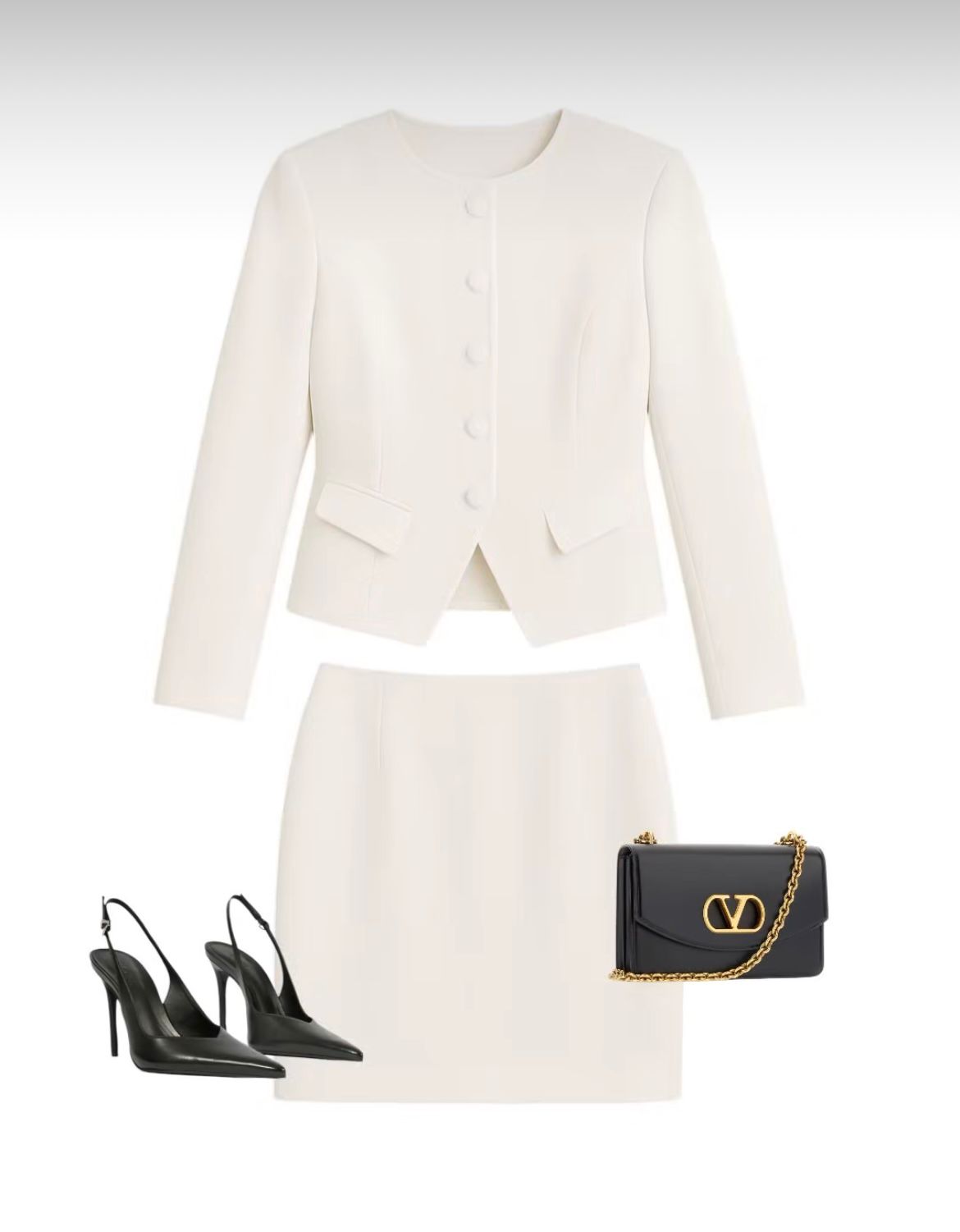 Conjunto de Alfaiataria Feminino com Saia Curta Marrom - FIN144 - Imagem 7