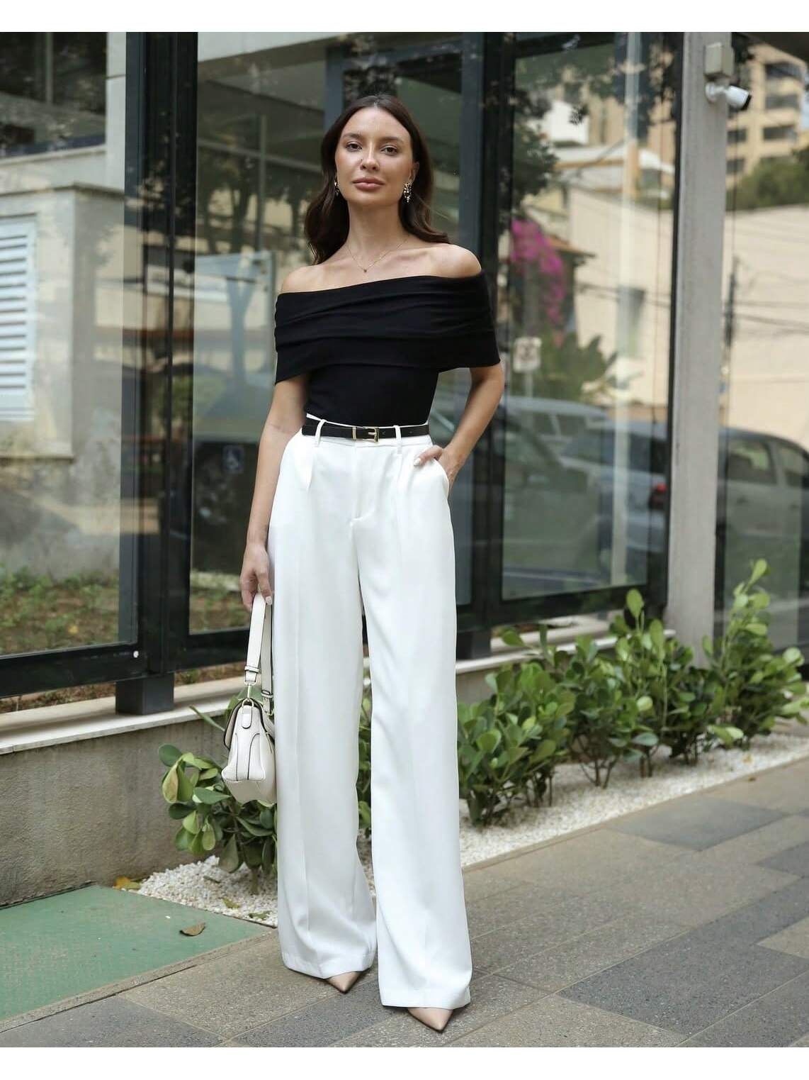 Blusa Ombro a Ombro de Malha Canelada Premium -FIN158 - Imagem 3