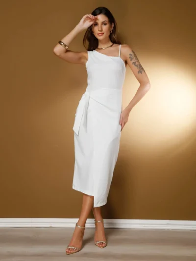 Vestido elegante para evento Vestido sofisticado para jantar Look para ocasião especial